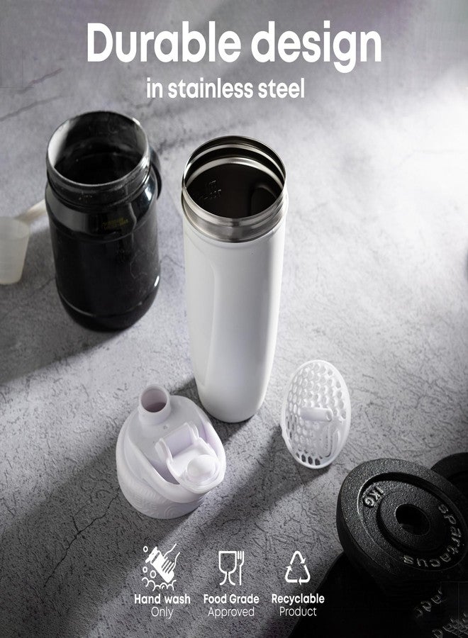 Smartshake Justice League Reforce Shaker Bottle 900ml, DC Comics Stainless Steel Protein Shaker Water Bottle, Leakproof Water Shaker Cup, Supplement Shaker for Sport & GYM, BPA-free, Batman Logo - Image 2