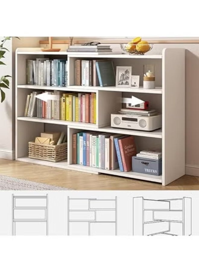 زي سي إم - هابي Adjustable Desktop Bookshelf with 90 Degree Rotation Multi Color Desk Storage Organizer for Home Office and Dormitory - Image 4