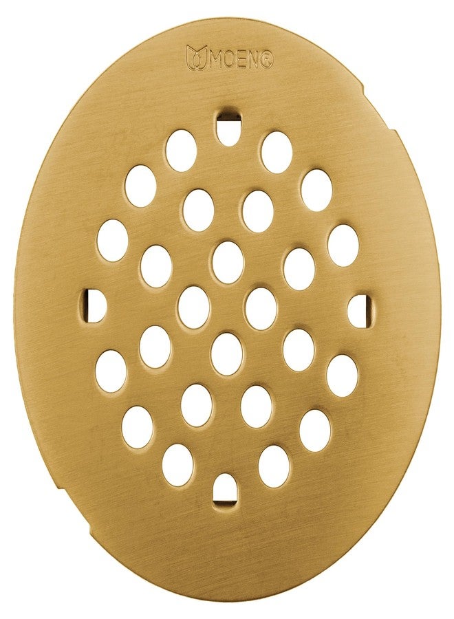 Moen 101663BG Snap-In Shower Drain Cover For Use with 3-inch Shower Drain, Brushed Gold - Image 1
