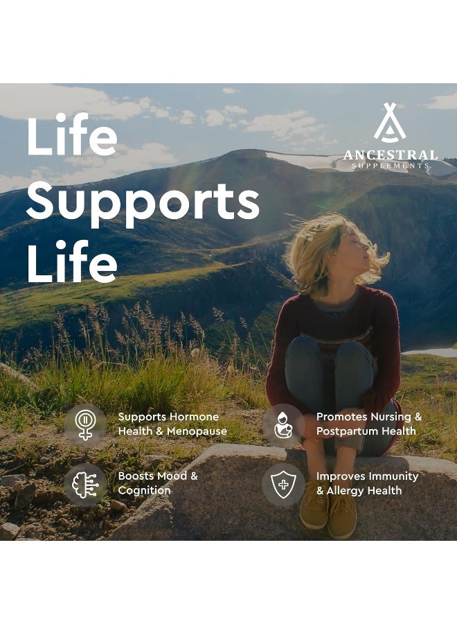 Ancestral Supplements Grass Fed Placenta Supplement with Liver - Image 3