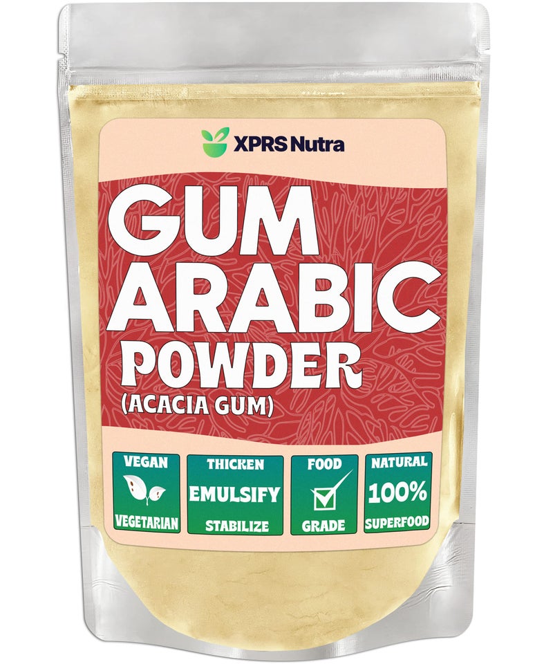 XPRS Nutra Gum Arabic Powder - Premium Acacia Gum Powder 4 Ounce - Food Grade Powdered Arabic Gum Arabic for Watercolor Paint - Arabic Gum for Baking and More - Image 1