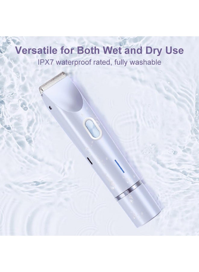 general Bikini Trimmer for Women, 2 in 1 Electric Razors, Wet Dry Use, IPX7 Waterproof Rechargeable Bikini Shaver with Ceramic Cutting Head, 120 Min Cordless Runtime (Blue) - Image 3
