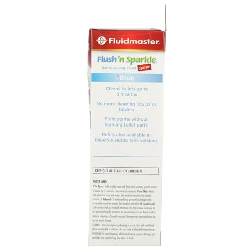 Fluidmaster 8100 Flush 'n Sparkle Automatic Toilet Bowl Cleaning System with Blue Cartridge, Upgraded Version - Image 4