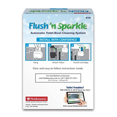 Fluidmaster 8100 Flush 'n Sparkle Automatic Toilet Bowl Cleaning System with Blue Cartridge, Upgraded Version - Image 3