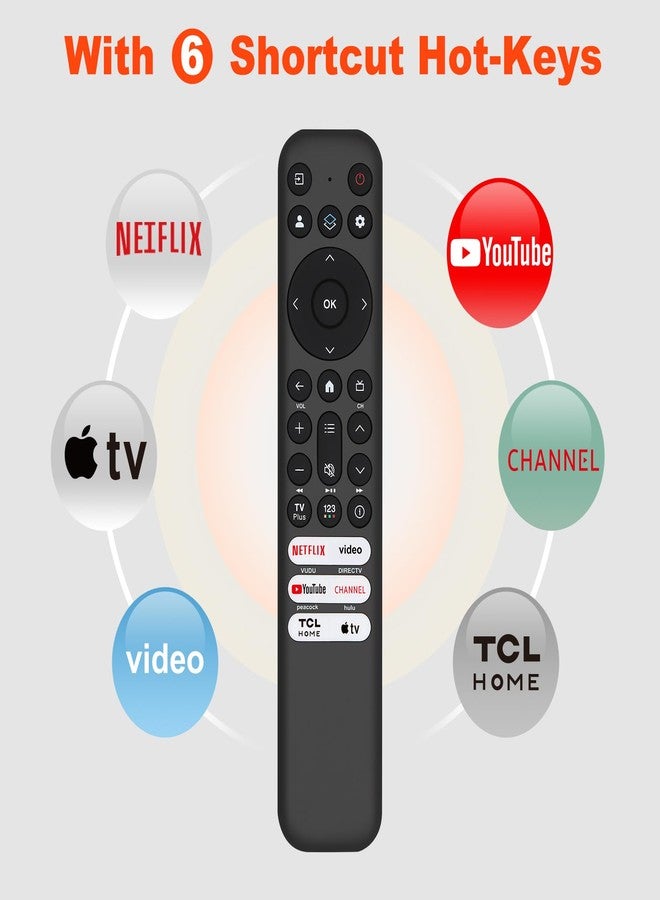 B BraiNice Replacement for TCL TV Remote Control, for TCL-Google/Roku-TV, Compatible with FHD HDR LED QLED 4K UHD Smart TV(No Voice) - Image 5