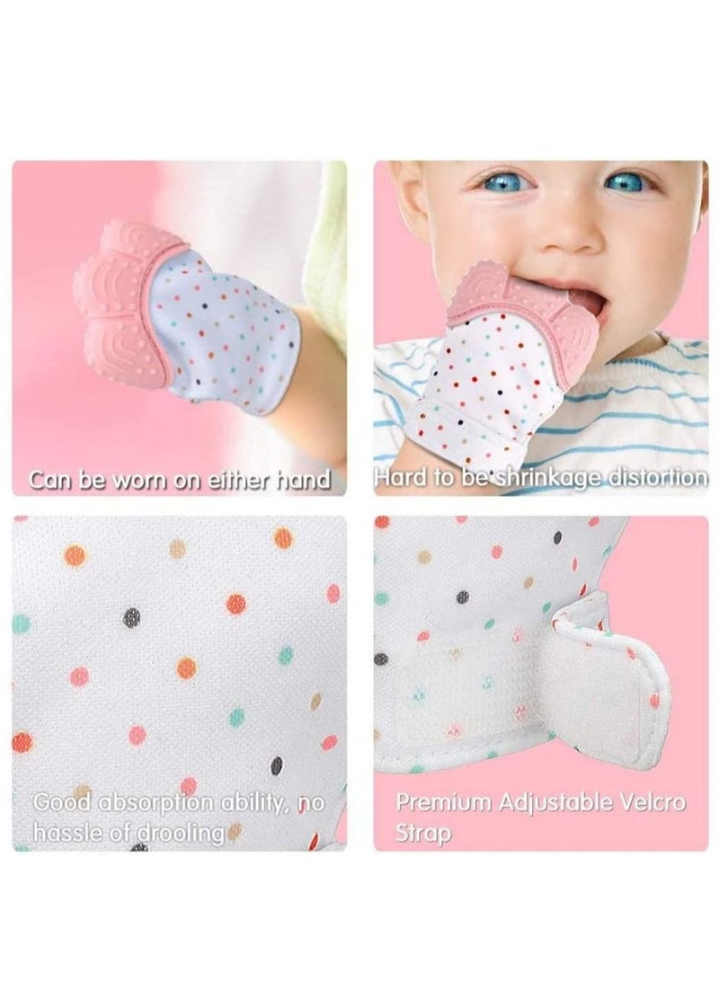 Y&D Teething Mitten to Soothe Sore and Promote Teeth Growth Teether Toy for Boys Girls  - Image 2