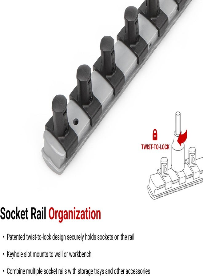 تيكتون طقم رؤوس مفكات توركس TEKTON بقطر نصف بوصة مع سكة، 9 قطع (T30-T80) | SHB92107 - Image 5