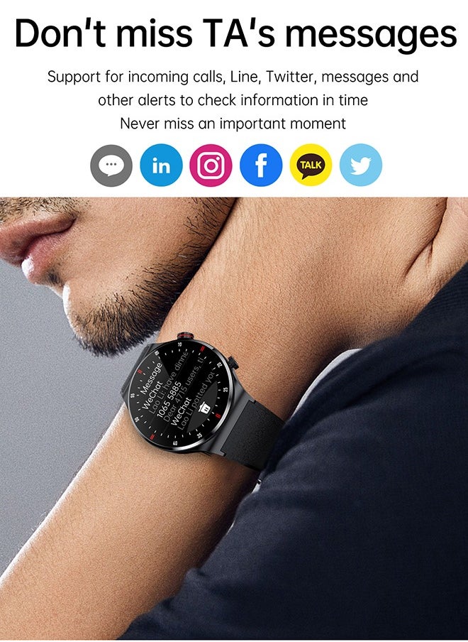 Smart Watch for Men, 1.28" HD Touch Screen Fitness Tracker, Make/Answer Calls, Heart Rate Monitor, IP67 Waterproof, Sleep & Activity Tracking Smartwatch for Android IOS,Black