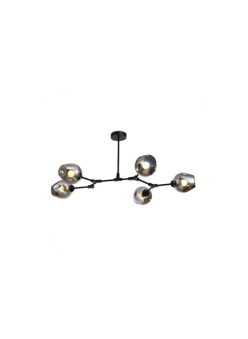 Pan Home Adams 5 Light E27 Pendant Lamp 75x105x45cm - Black - Image 2