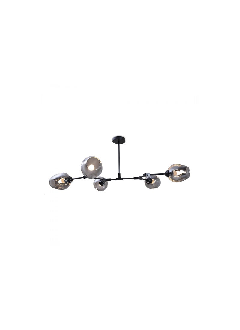 Pan Home Adams 5 Light E27 Pendant Lamp 75x105x45cm - Black - Image 1