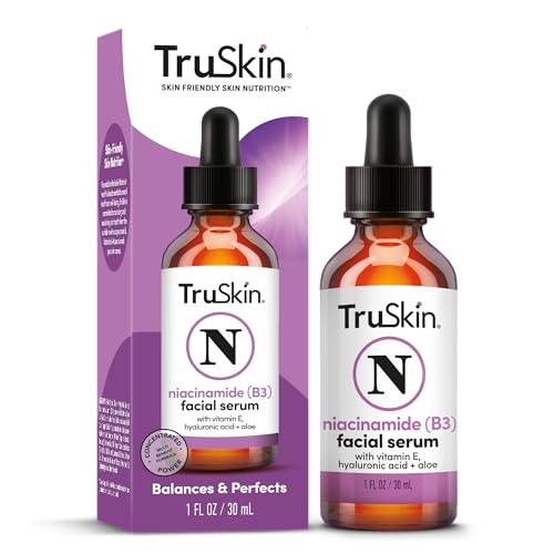 TruSkin B3 Niacinamide Serum for Face  Minimize Appearance of Pores Balance Moisture  Tone Hydrate  Soothe with Hyaluronic Acid Vitamin E Aloe  Avocado Oil 1 fl oz