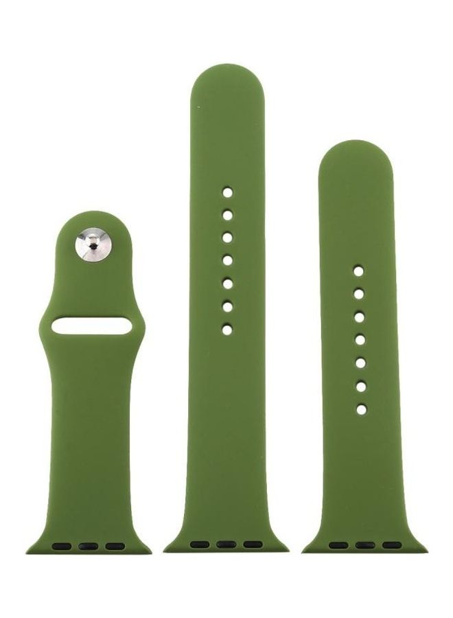 نيبمينينت سوار ساعة بديل بتصميم عرقي لسلسلة ساعات أبل 1/2/3/4/5/6/7/SE مقاس 38/40/41 مم أخضر بينوود - Image 4