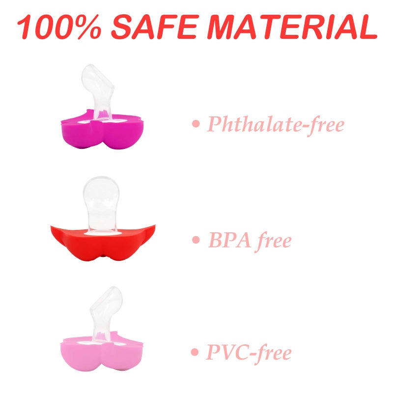 Zhovee 3pcs Infant Pacifier, Funny Lips Baby Pacifiers, Soft Silicone Cute Pacifier Design with Kiss Lip, Cute Pacifier Lovely Mommy's Touch Pink Kiss Lips Pacifiers - Image 4