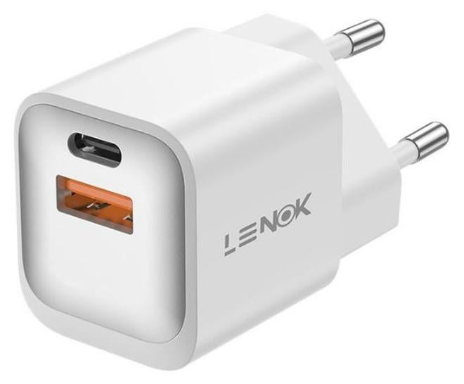 LENOK USB C Wall Charger Block,20W Dual Port Fast Charger, QC+PD 3.0 Plug Adapter Compatible with iPhone 15 14 13 12 11 Pro Max XR XS X 8, iPad, Samsung Galaxy and Android Phone(white) - Image 1