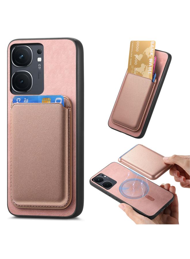 Case For vivo iQOO Neo9 / Neo9 Pro 5G Retro Magsafe Card Bag PU Back Cover Phone Case