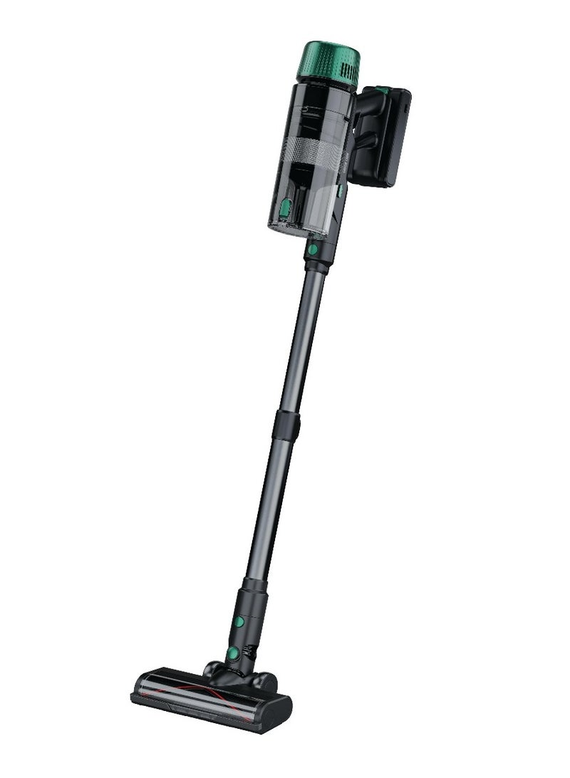 GREEN LION Force Max Cordless Vacuum Cleaner / HEPA Filter / 55min Working Time / LED Smart Display Panel / Low Noise / 29KPa High Pressure Vacuum / 800ml Dustbin Capacity / Upholstery Tool - Black - Image 1