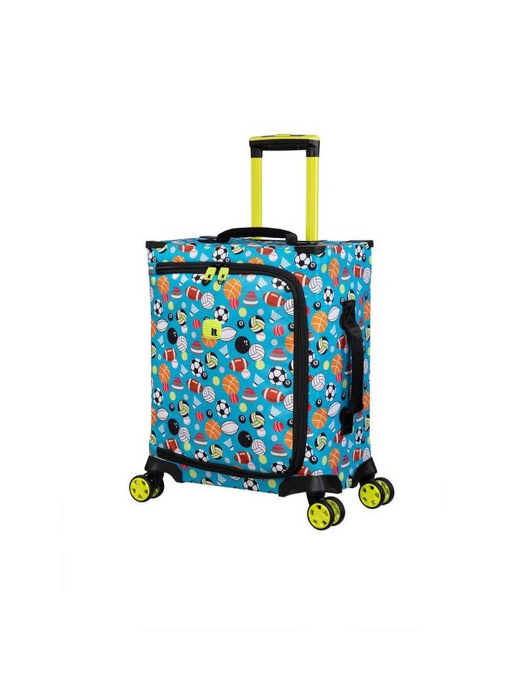 it Luggage it luggage KIDS Model Maxpace, Unisex Kids Underseat Suitcase, Children's Carry-On with Ocean Blue Sports Balls Print, Soft Outer Shell, Polyester, 31Liters, 1.78kg, Size Cabin  - Image 2