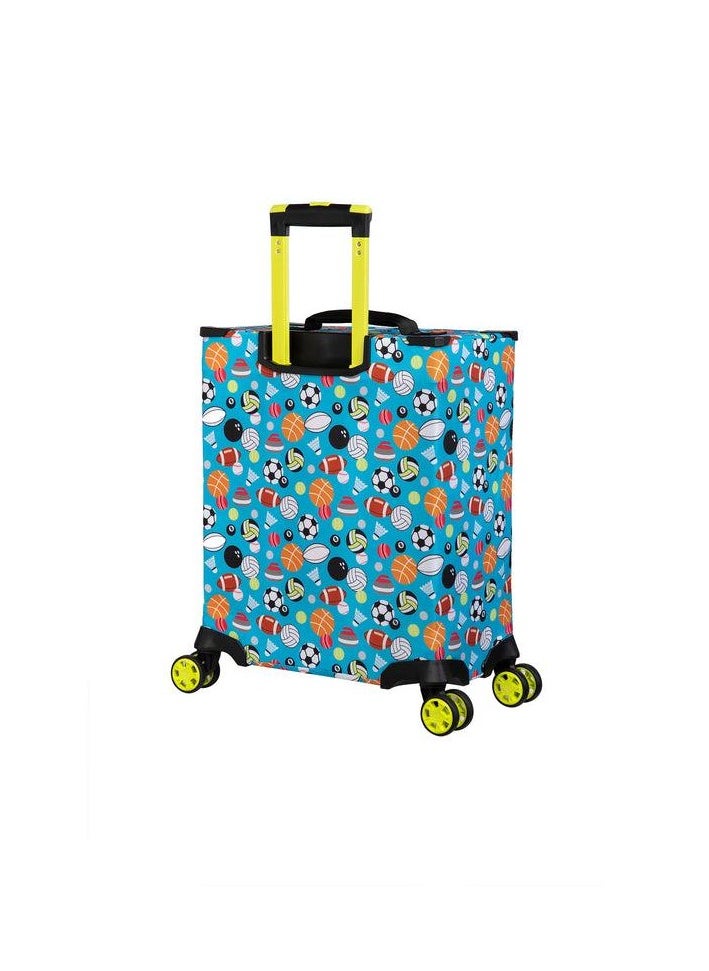 it Luggage it luggage KIDS Model Maxpace, Unisex Kids Underseat Suitcase, Children's Carry-On with Ocean Blue Sports Balls Print, Soft Outer Shell, Polyester, 31Liters, 1.78kg, Size Cabin  - Image 3