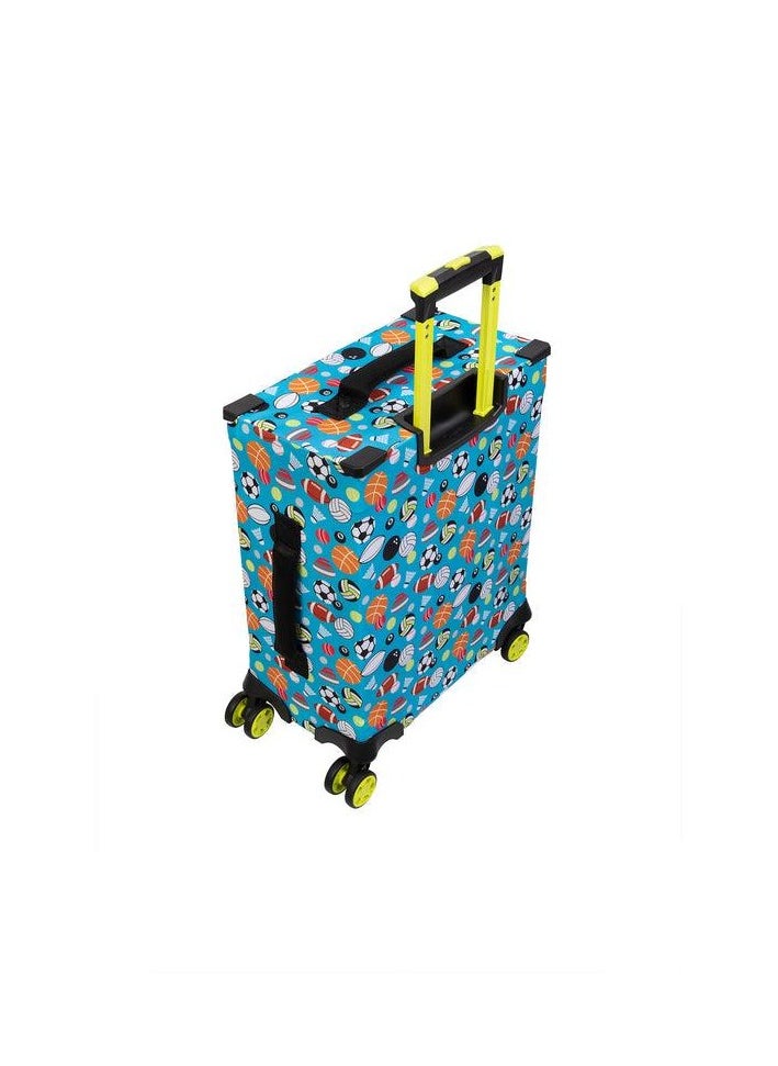 it Luggage it luggage KIDS Model Maxpace, Unisex Kids Underseat Suitcase, Children's Carry-On with Ocean Blue Sports Balls Print, Soft Outer Shell, Polyester, 31Liters, 1.78kg, Size Cabin  - Image 4