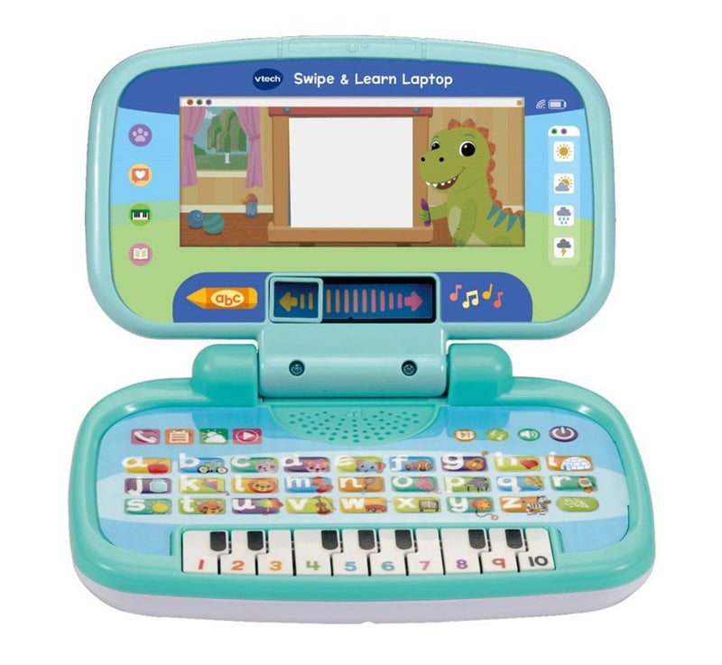 VTech Swipe & Learn Laptop Toy with Sliding Screens, Music & Learning Apps for Toddlers - Image 1