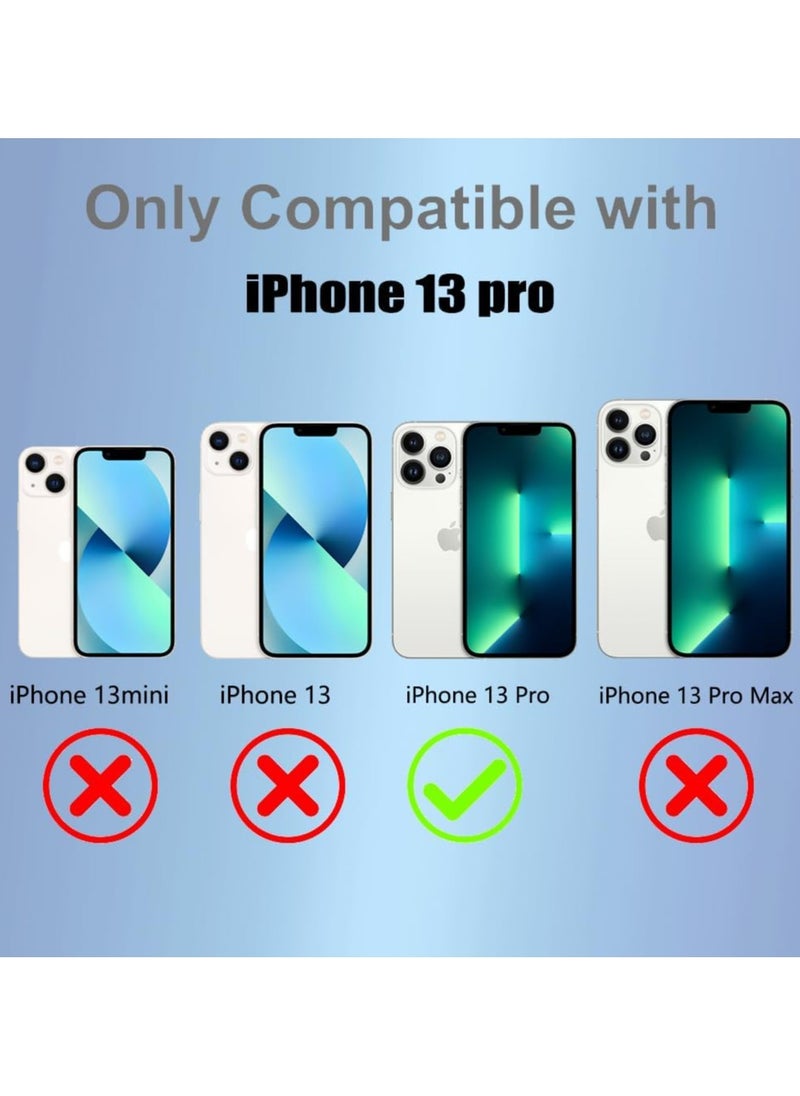 Denx Matte Magnetic case for iPhone 13 Pro, High Grade Drop Protection with Shockproof Strip, Translucent Matte Back Phone Case (Desert Titanium)  - Image 2