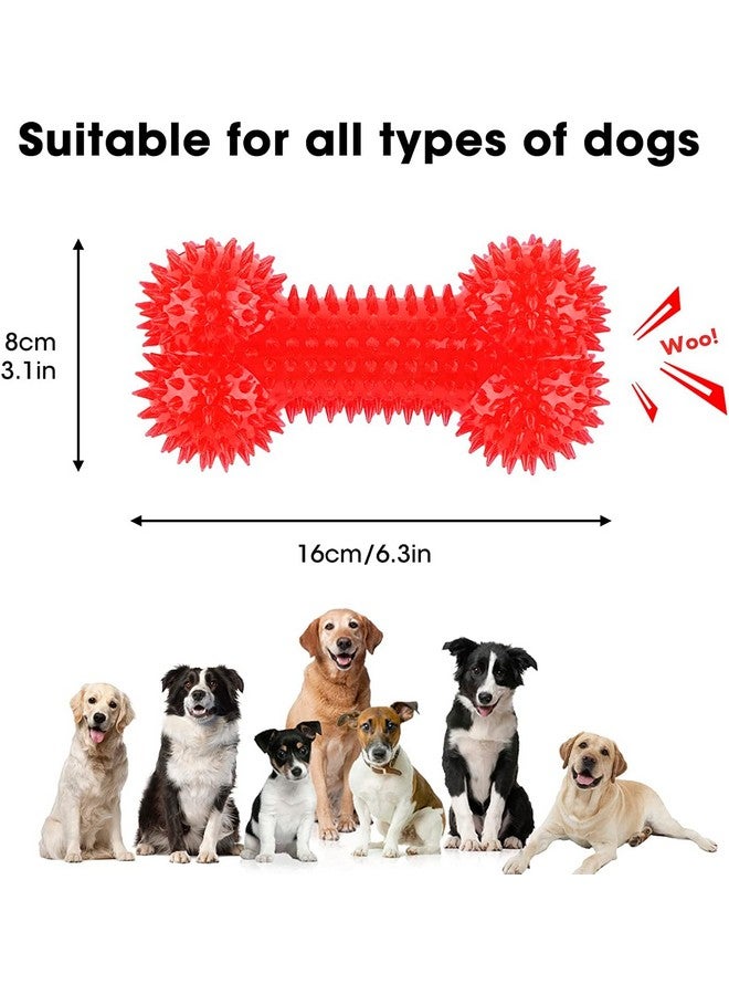 لعبة مضغ على شكل عظمة تصدر صوت صرير للكلاب من أجل المضغ العدواني، لعبة عظمة مطاطية متينة للكلاب | ألعاب مضغ لتنظيف الأسنان والتدريب - عبوة من قطعتين - Image 5