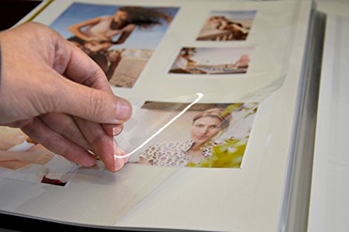 Zoview Magnetic Self-Stick Page Photo Album, Family Album, Leather Cover, Hand Made DIY Albums Holds 3x5, 4x6, 5x7, 6x8,8x10 Photos (Black, Large) - Image 3