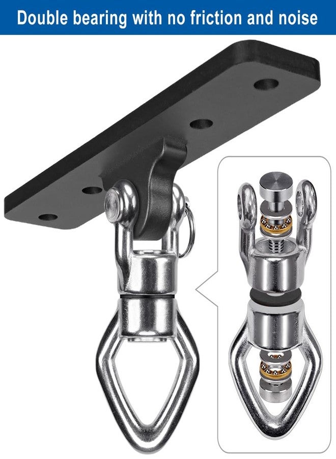 BeneLabel Ceiling Mount Swing Hanger with Bearing 900 LB Capacity Heavy Bag Hanger Stainless Steel Hanging Chair Mount 360° Swing Hardware for Aerial Silks, Punching Bag, Gymnast Ring - Image 4