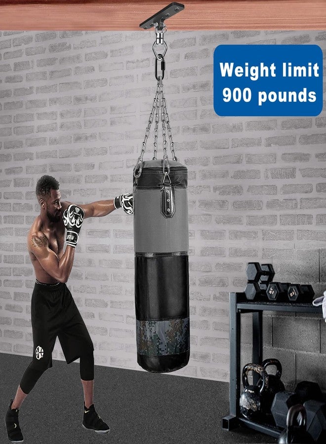 BeneLabel Ceiling Mount Swing Hanger with Bearing 900 LB Capacity Heavy Bag Hanger Stainless Steel Hanging Chair Mount 360° Swing Hardware for Aerial Silks, Punching Bag, Gymnast Ring - Image 3