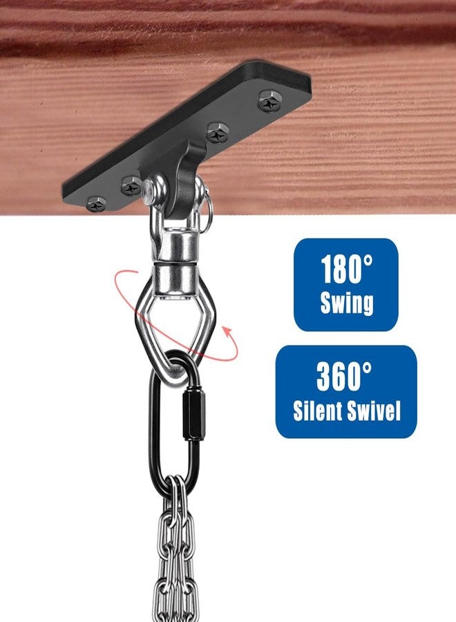 BeneLabel Ceiling Mount Swing Hanger with Bearing 900 LB Capacity Heavy Bag Hanger Stainless Steel Hanging Chair Mount 360° Swing Hardware for Aerial Silks, Punching Bag, Gymnast Ring - Image 5
