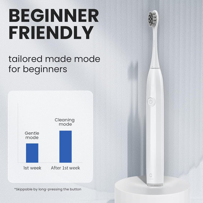 Oclean Endurance Sonic Electric Toothbrush for Adults, Rechargeable, Deep Clean Mode, Smart 2-Minute Timer, White - Image 3
