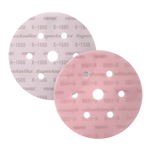 Eagle Abrasives Super Assilex Flexible 6 inch Sanding Discs, Peach K-1500, 7 Holes, Hook & Loop, 193-2545, 25 Discs - Image 4
