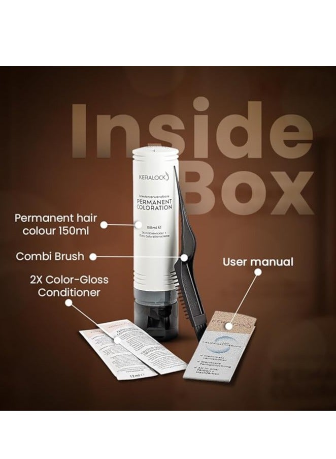 Keralock Permanent Hair Colour - 150ml, No Premix Needed, Reusable for Up to 4 Months - All-in-One Dye with Conditioner & Brush (light blonde , 150) - Image 5