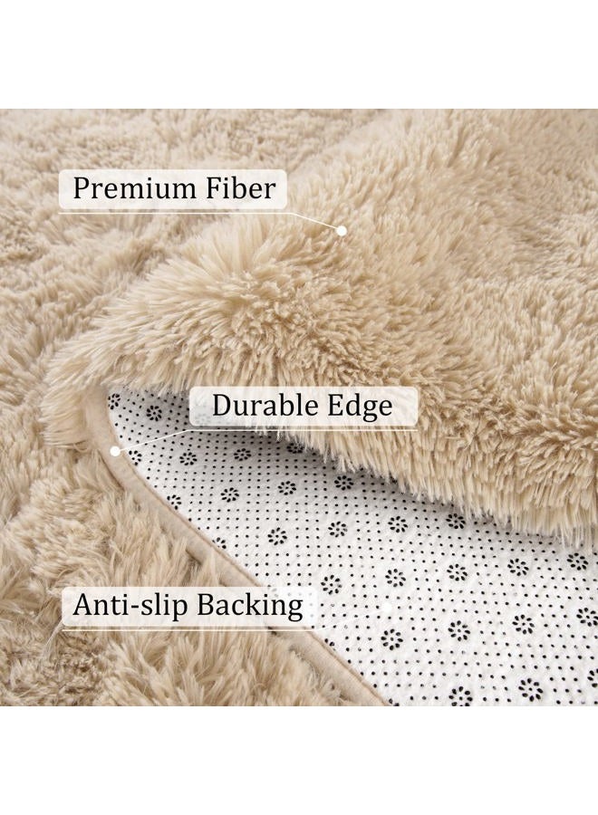 BENRON Soft Runner Rugs for Bedroom 2x6, Washable Long Runners for Hallway Entryway Kitchen Dorm, Fluffy Throw Rug for Kids Girls Room Decor Photo Prop, Light Tan - Image 5