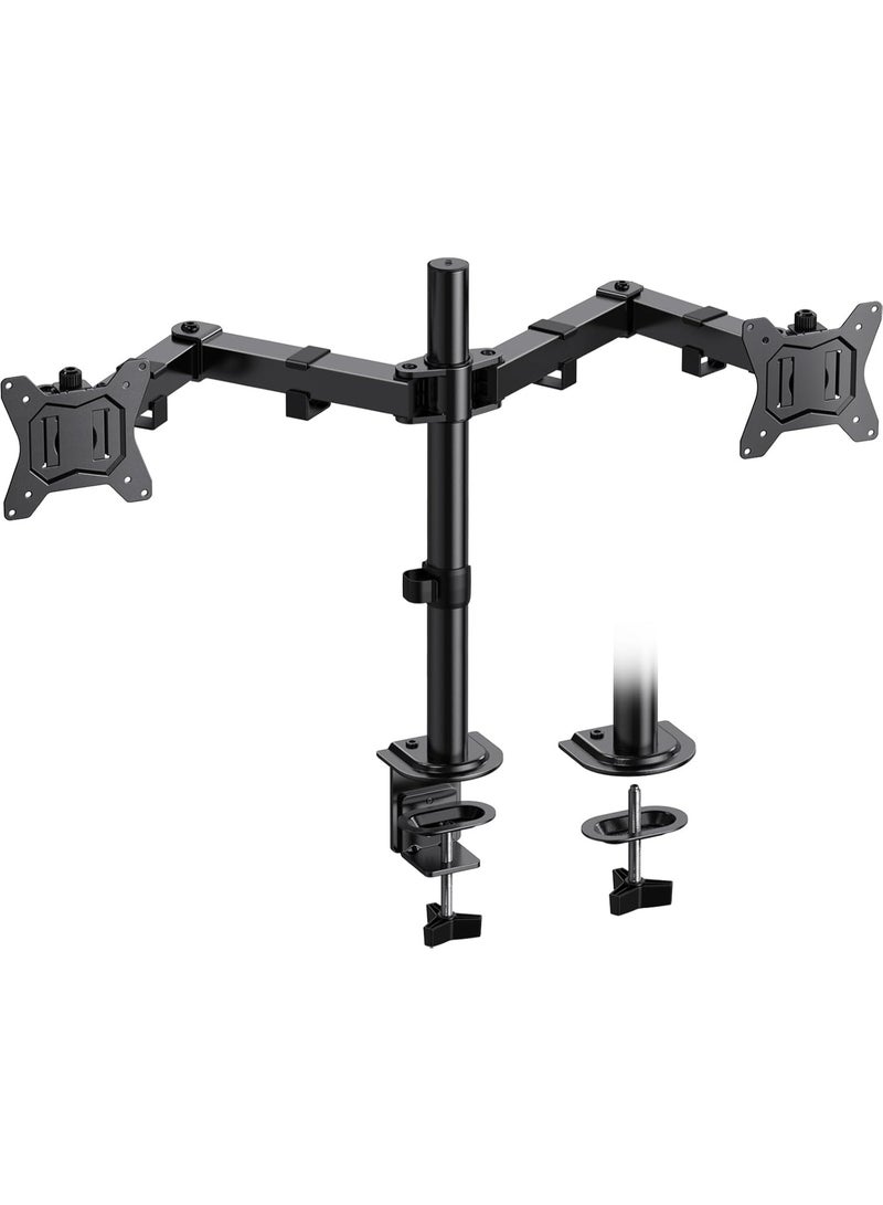 Cool Baby Dual Monitor Desk Mount Stand, Fully Adjustable Arms, Black - Image 2