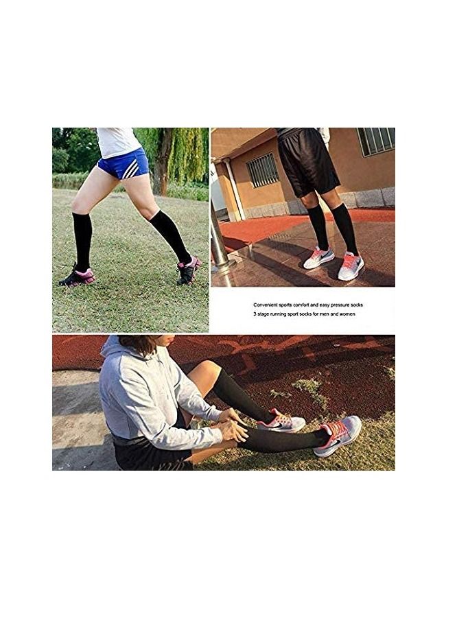 AS SEEN ON TV Compression Stretchy Leg Pain Relief  Zip Socks Black S\M - Image 3
