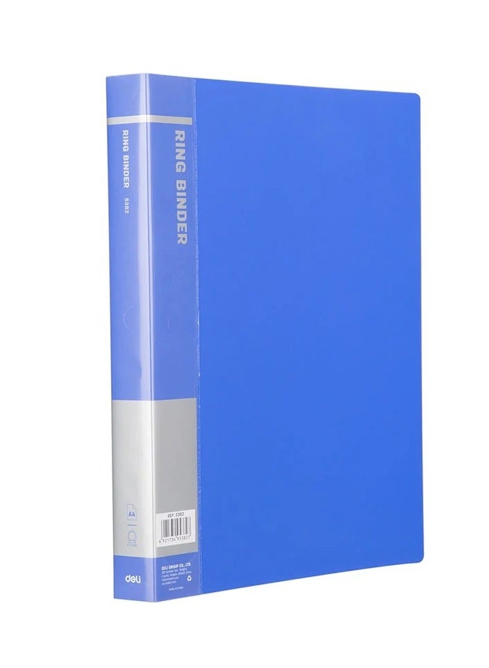 Deli Double Ring File Folder Blue | Best Price UAE | Dubai, Abu Dhabi
