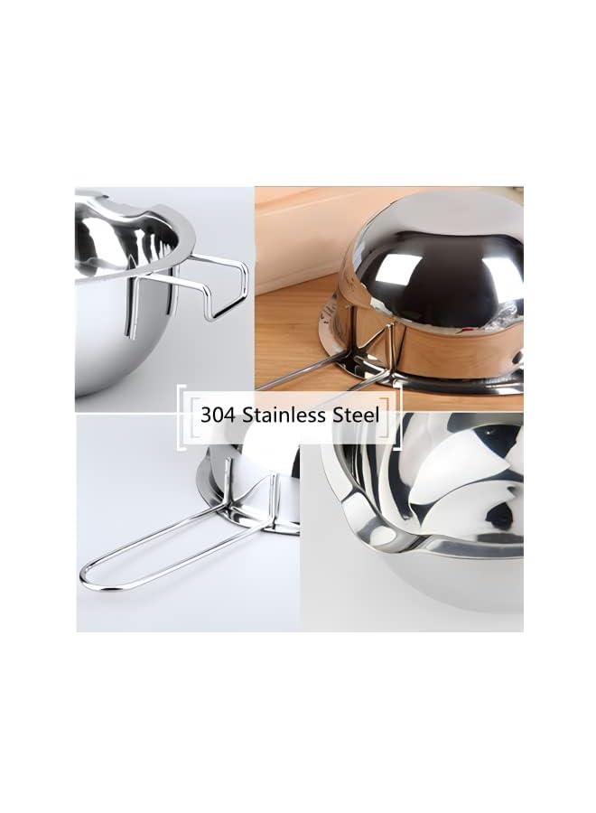 Beauenty Stainless Steel Double Pot,kitchen Melting Pot Baking Tools,304 Chocolate Melting Pot For Melting Chocolate,butter,cheese, Caramel And Candy (600ml,3 Cup Capacity,20oz) - Image 3