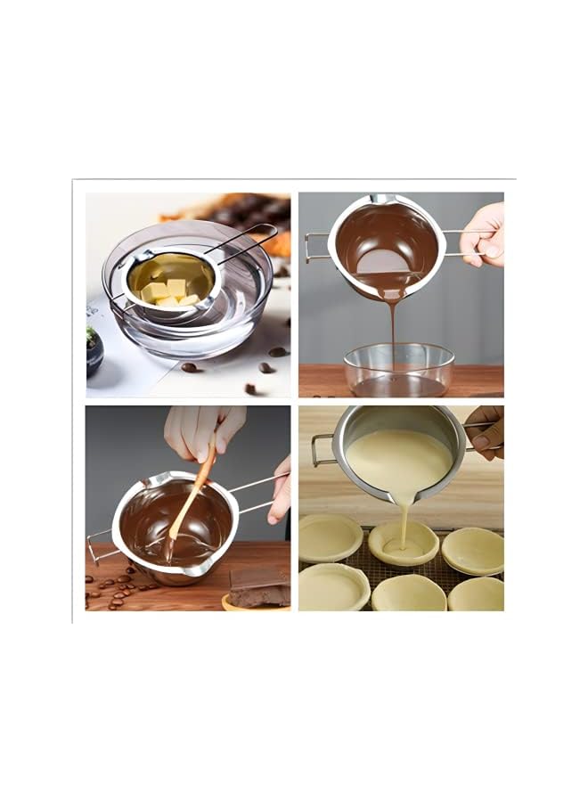 Beauenty Stainless Steel Double Pot,kitchen Melting Pot Baking Tools,304 Chocolate Melting Pot For Melting Chocolate,butter,cheese, Caramel And Candy (600ml,3 Cup Capacity,20oz) - Image 5