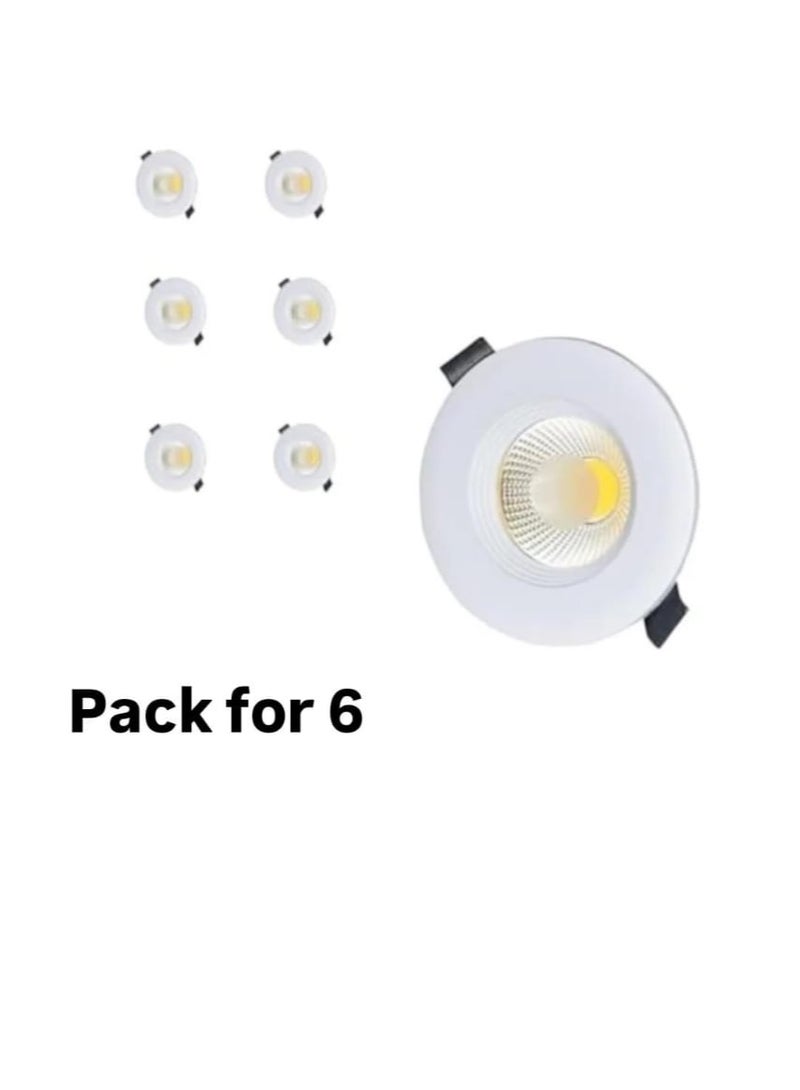 7W LED Spotlight – Modern Indoor Ceiling Light Long Life + 2 Yr Warranty PACK FOR 6  - Image 1