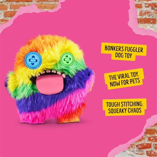 Bonkers Fuggler Oogah Boogah Squeaky & Plush Dog Toy for Playtime, Multi-Color, 8 inches - Image 2