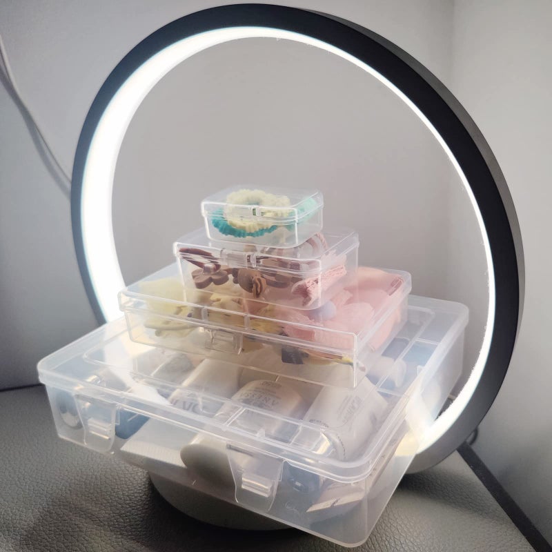 Thintinick 28 Pack Rectangular Clear Plastic Storage Containers Box with Hinged Lid for Beads and Other Small Craft Items (Mixed Sizes 1) - Image 4