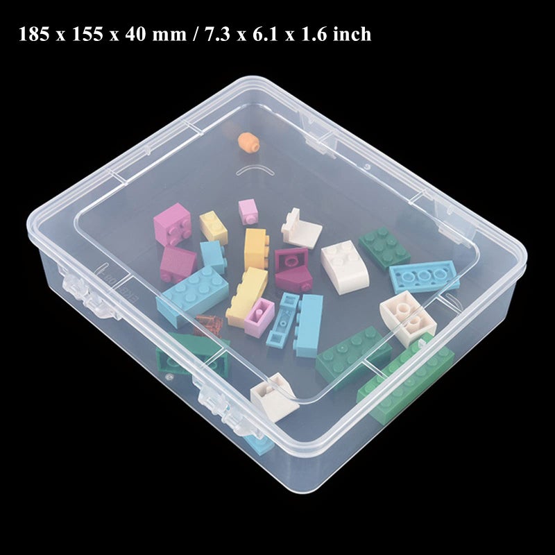 Thintinick 28 Pack Rectangular Clear Plastic Storage Containers Box with Hinged Lid for Beads and Other Small Craft Items (Mixed Sizes 1) - Image 5