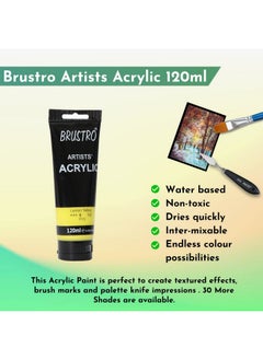 BRUSTRO Artists Acrylic Paint 120ml Lemon Yellow - pzsku/ZF69EDBCA99659F9B388FZ/45/_/1737806578/b451c3d7-bfa9-4d60-8e75-a685011236c3