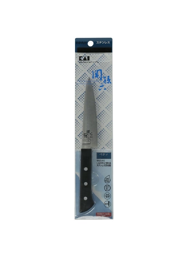 KAI Ergonomic Handle Dishwasher Safe Petty Knife Silver And Black 1.4 X 2.9 X 23 Cm Ab-5423 - Image 1