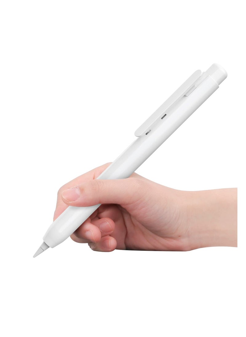 Holder Case Fit Apple Pencil 1st Gen, Retractable Tip Cap Fit New iPad 10th Gen 2022, iPad 9th Gen 2021, iPad 8th Gen 2020, iPad 6th 9.7 2018, iPad Mini 5th Gen Pencil Case Pencil (White)  - Image 1