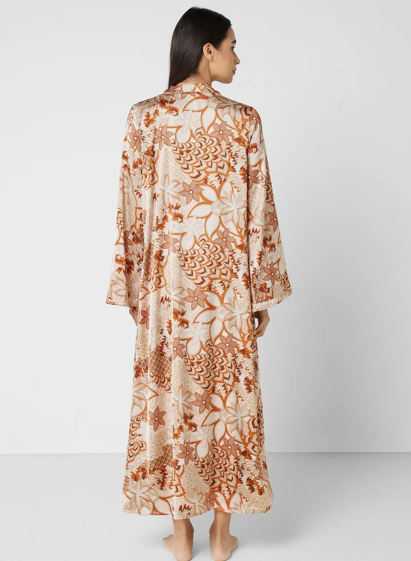 Khizana 2 Piece Longline Robe & Night Slip Set