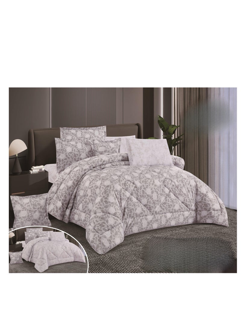 8-piece royal printed double bedspread, king-size comforter, 230 x 250  - Image 1