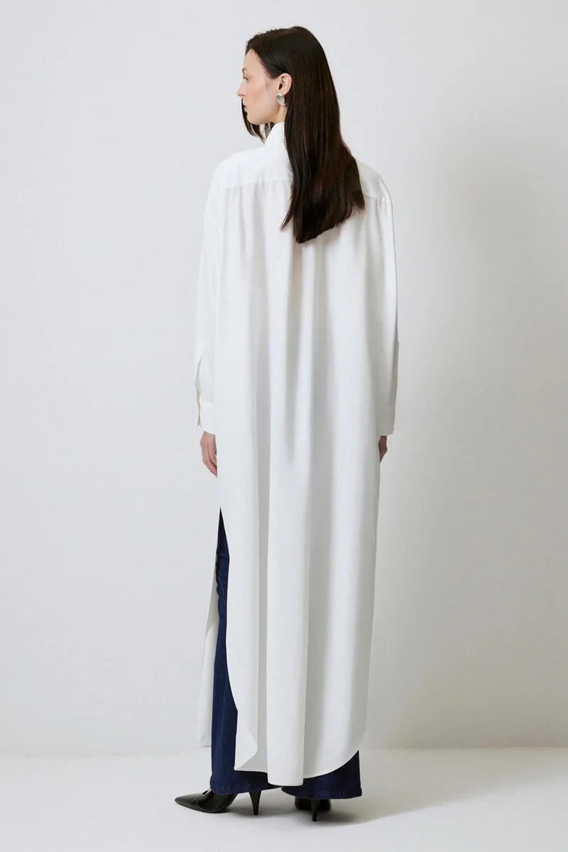 توتشي Slit Oversize Shirt Dress