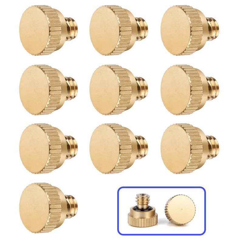 homenote 10 Pack Brass Misting Nozzle Plug for Outdoor Cooling System - Image 1